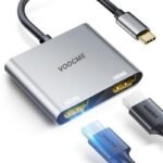 VOOCME Type C 2 A 0.5 m NA Type C to Dual HDMI Adapter 4K@60hz, Type C to HDMI Splitter - image 2