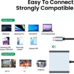 VOOCME HDMI Adapter 0.4 m USB Hub USB C Hub USB C to Dual HDMI Adapter 4 in 1 USB ADAPTER - image 4