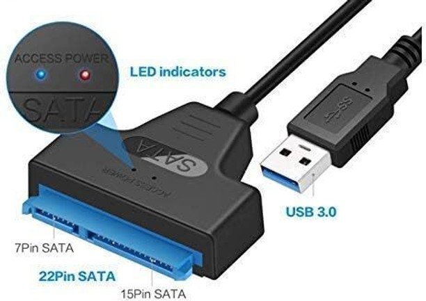 VOOCME USB to SATA III Cable - VOOCME Black