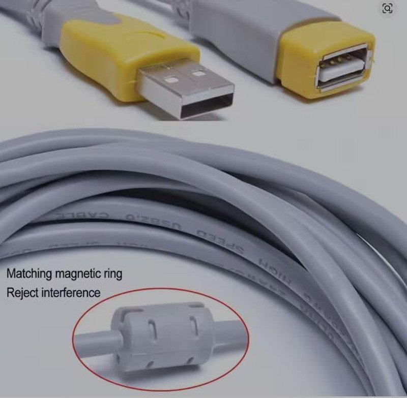VOOCME 2-in-1 Cable 2 A 3 m NA USB 2.0 Extension Cable, Male to Female High Speed Repeater Extender Cord for Keyboard - image 2