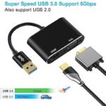 VOOCME VGA Cable 0.4 m USB 3.0 to HDMI VGA Adapter Converter 2 in 1 USB to HDMI VGA - image 1