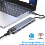 VOOCME USB C Hub, 7 in 1 Type C Adapter with USB C to HDMI,1Gbps Ethernet RJ45,100W Gaming Adapter - image 3