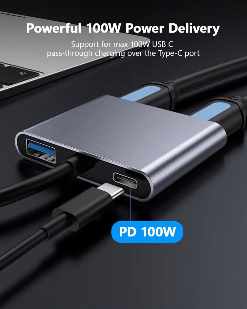 VOOCME Type C 0 A 0.5 m USB C to Dual HDMI Adapter 4K 60hz, Type C to HDMI Splitter for 2 Monitors, - image 5