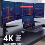 VOOCME Type C 0 A 0.5 m USB C to Dual HDMI Adapter 4K 60hz, Type C to HDMI Splitter for 2 Monitors, - image 4