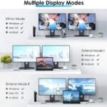 VOOCME USB Type C Cable 0 A 0.5 m USB C to Dual HDMI Adapter, Dual Monitors Adapter USB C Hub with 2 HDMI - image 2