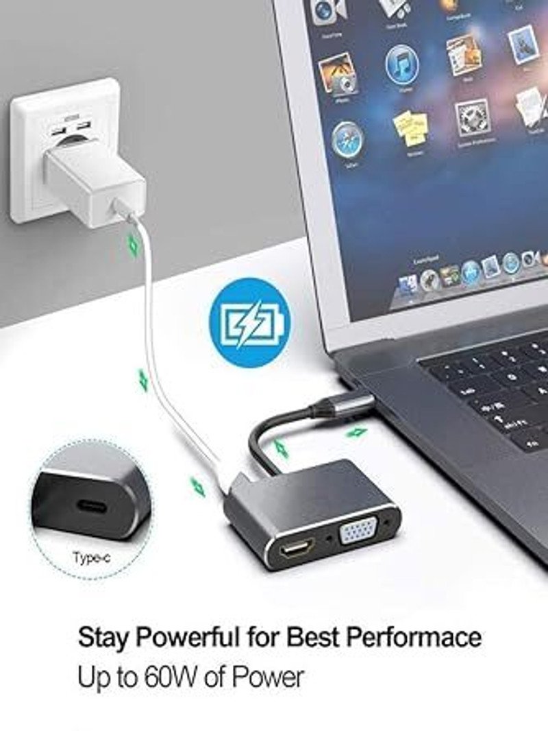VOOCME USB C to HDMI Adapter 4 in 1 USB C HUB USB Adapter - image 3