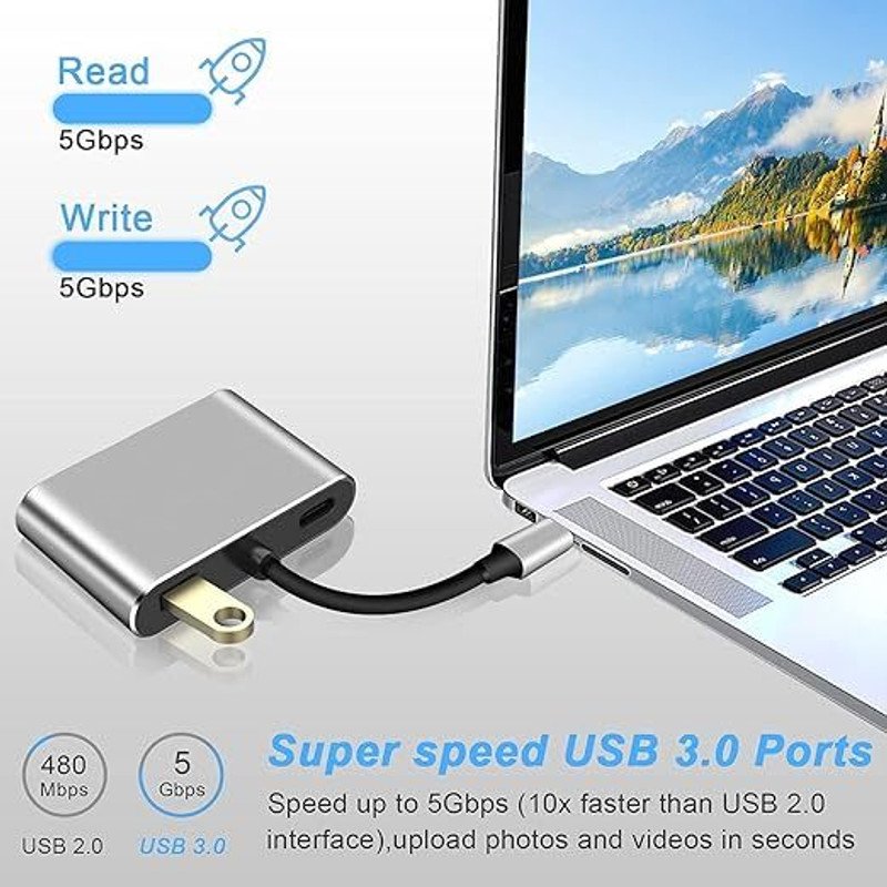 VOOCME USB-C 4-in-1 HDMI Hub Adapter with USB 3.0 - image 3