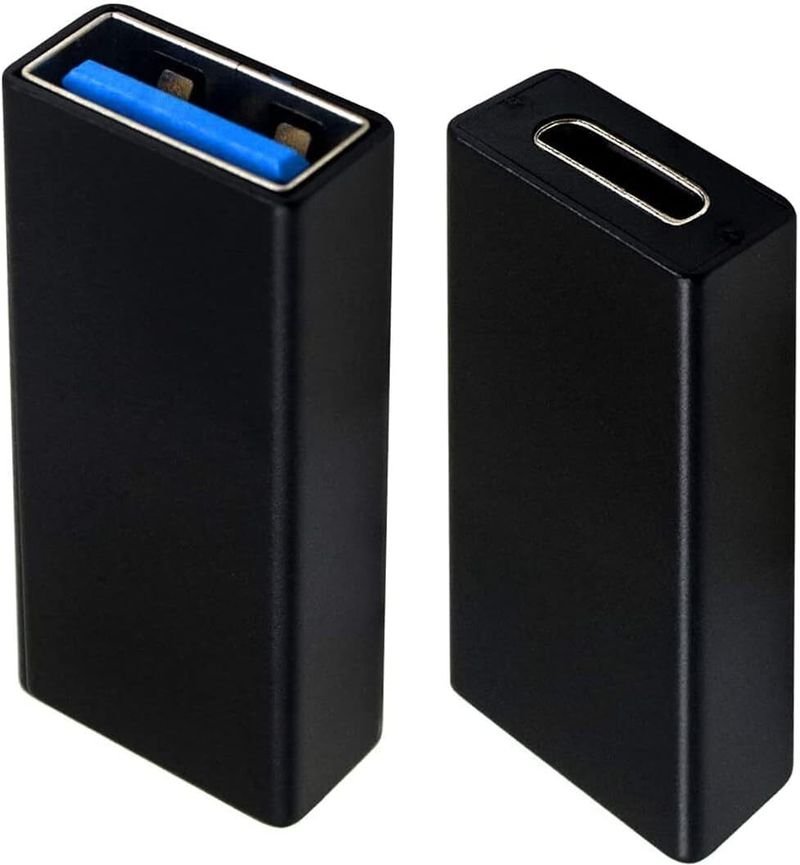 VOOCME USB C to USB 3.0 Adapter, USB to USB C Adapter, USB 3.0 Female to USB C Female Adapter Connector Compatible with G0ogle Pi-xel, Hua-wei etc 1 Pack USB Hub - image 1