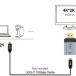 VOOCME USB-C Type C Female Source to Displayport DP Sink HDTV Gaming Adapter - image 3