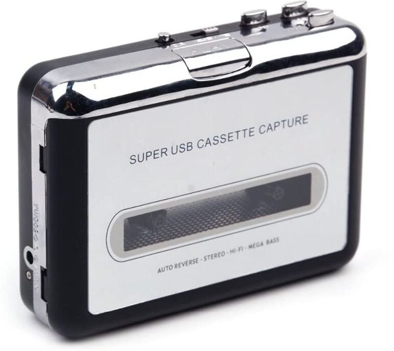 VOOCME USB Cassette Tape to MP3 Converter Capture Audio Music Player Tape MP3 Player - image 1