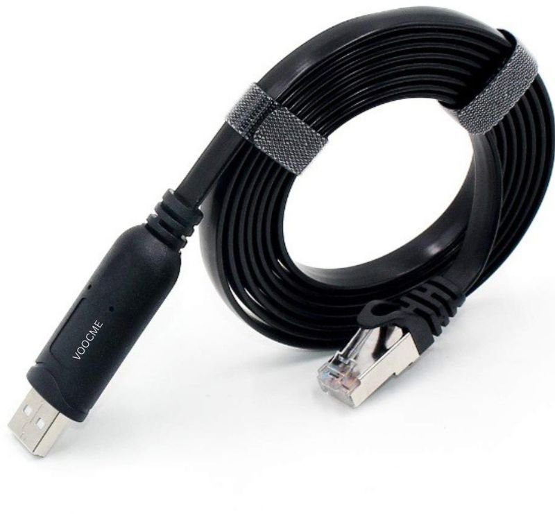VOOCME Type C 2 A 1.8 m USB 3.0 to RJ45 LAN Converter Network Wired Cable USB Console Cable 1.5M USB to RJ45 Serial Adapter for Router Switch, Compatible with Windows - image 1