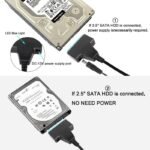 VOOCME USB Type C Cable 0.05 m NA USB 3.0 to SATA III Hard Drive Adapter Cable,USB SATA Adapter Cable Converter 22 pin - image 4