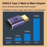 VOOCME USB Type C Male to Female Adapter Extender Support 100W, 40Gbps, 8K@60Hz for Gaming Adapter - image 4