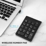 VOOCME Wireless Numeric Keypad 18Keys Portable Number Numpad with 2.4G Mini USB Bluetooth Laptop-size Laptop Keyboard Compatible with Desktop, Laptop, Mac - image 5