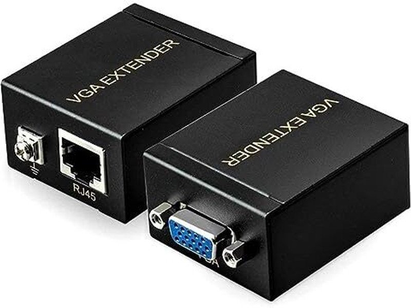 VOOCME VGA Signal Extender 60M VGA Female to LAN Cat5 RJ45 Ethernet Media Streaming Device - image 1