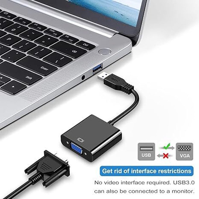 VOOCME VGA to USB 3.0/2.0 Converter USB Adapter - image 5