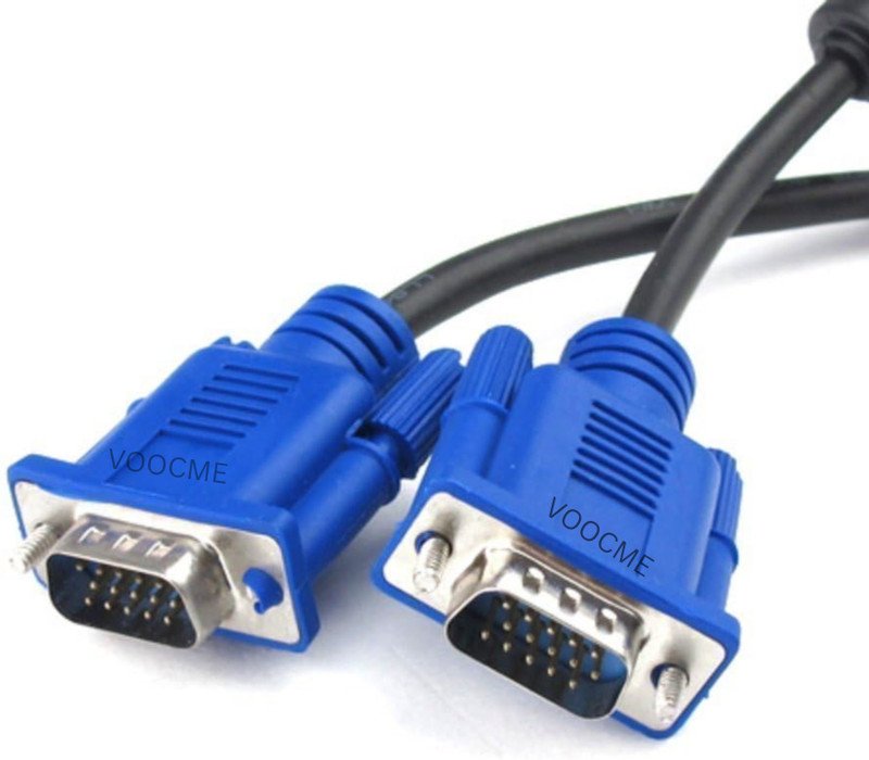 VOOCME VGA Cable 2 A 1.8 m NA Vga To Vga Cable 1.5 M Support Pc, Monitor, Lcd, Led, Plasma - image 1