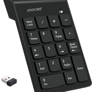 VOOCME Wireless Numeric Keypad 18Keys Portable Number Numpad with 2.4G Mini USB Bluetooth Laptop-size Laptop Keyboard Compatible with Desktop, Laptop, Mac - image 1