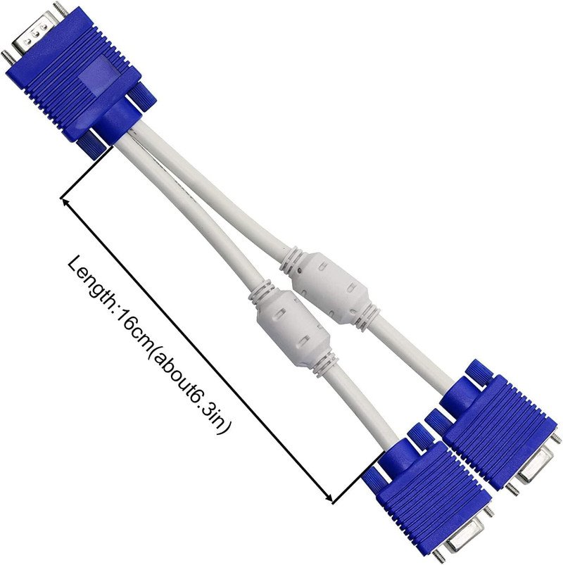 VOOCME VGA Cable 0.27 m y splitter vga moniter cable-007 - image 2